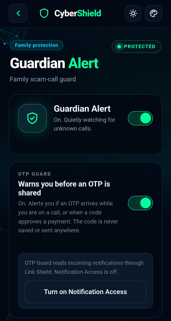 Guardian Alert screenshot